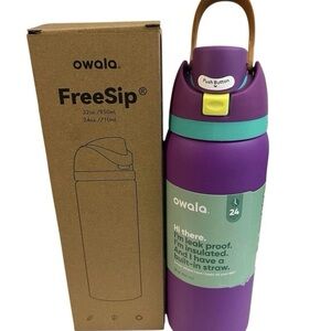 Owala FreeSip Purple and Tan Water Bottle